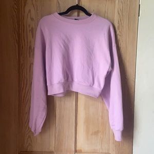 Lilac semi cropped sweatshirt wild fable size large oversized